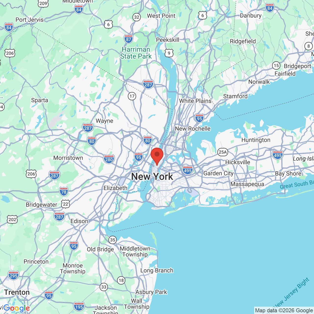 Google map image of our location in 590 5th Ave, Suite 1111 New York, NY